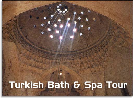 Light beaming through the dome of a hamam (Turkish Bath)