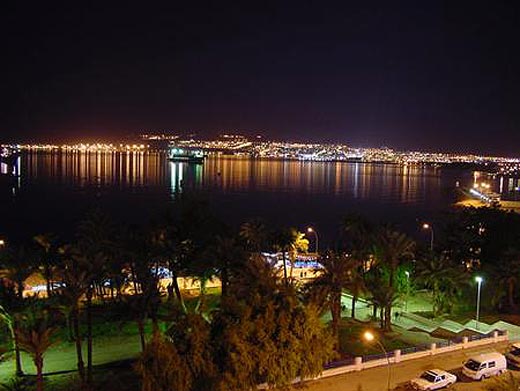 The night view form Aqaba of Red Sea